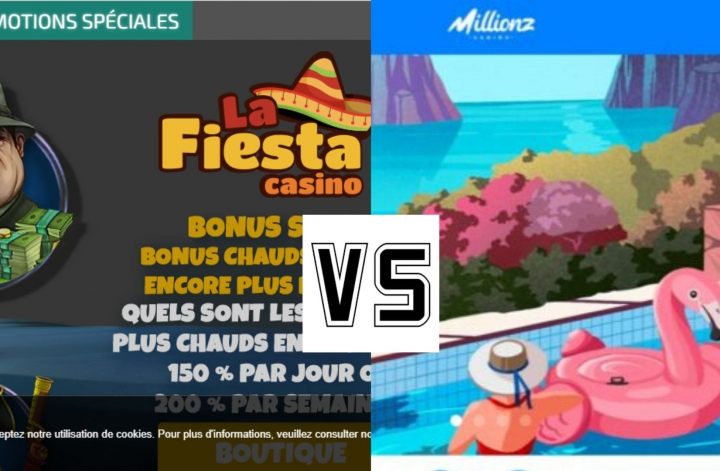 Fiesta Casino vs Millionz casino : qui est le meilleur?